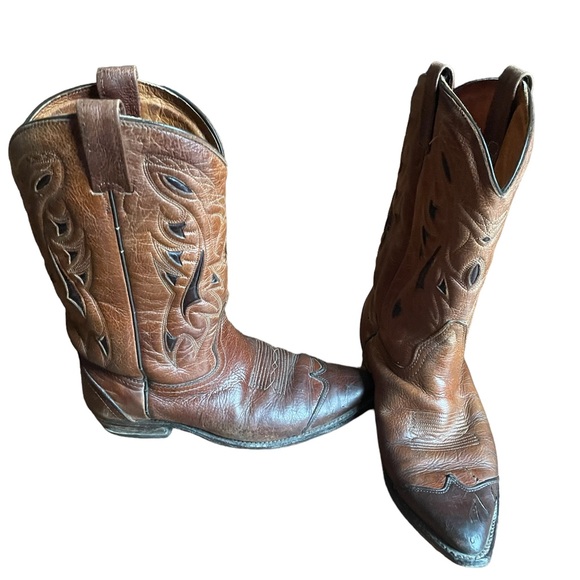 Continental Mens Cowboy Boots Brown Leather - Picture 4 of 13